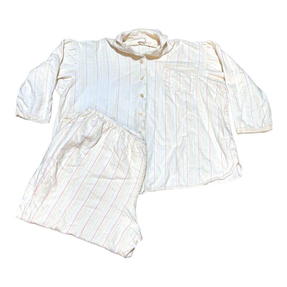 Gilligan & OMalley Womens XXXL 26 Pajama Set Button-Up Top & Elastic Waist Pants